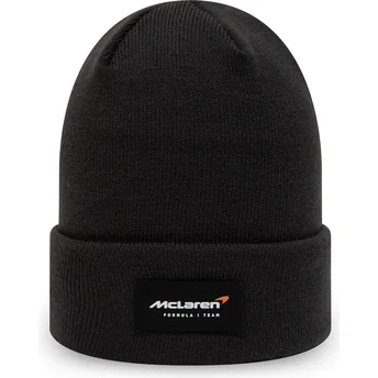 Gorro preto Essential Cuff Knit da McLaren Racing Formula 1 da New Era