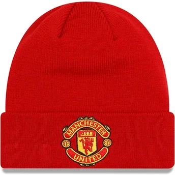 Gorro vermelho Core Cuff da Manchester United Football Club Premier League da New Era