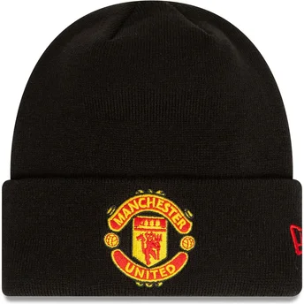 Gorro preto Core Cuff da Manchester United Football Club Premier League da New Era