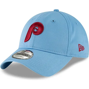 Boné curvo azul claro ajustável 9TWENTY Core Classic da Philadelphia Phillies MLB da New Era