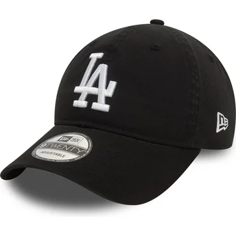 Boné curvo preto ajustável 9TWENTY Washed da Los Angeles Dodgers MLB da New Era