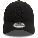 bone-curvo-preto-ajustavel-com-logo-preto-9twenty-washed-da-new-york-yankees-mlb-da-new-era