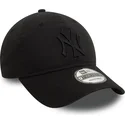 bone-curvo-preto-ajustavel-com-logo-preto-9twenty-washed-da-new-york-yankees-mlb-da-new-era