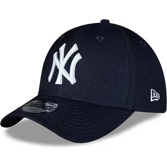 Boné curvo azul marinho ajustável para criança 9FORTY The League da New York Yankees MLB da New Era