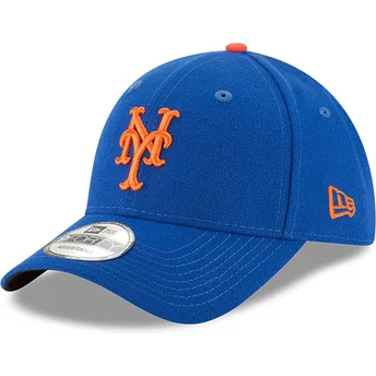 Boné curvo azul ajustável para criança 9FORTY The League da New York Mets MLB da New Era