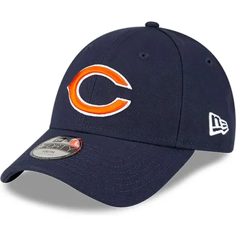 Boné curvo azul marinho ajustável para criança 9FORTY The League da Chicago Bears NFL da New Era