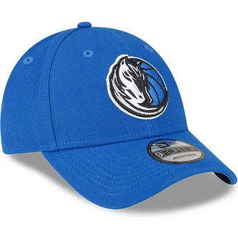 Boné curvo azul ajustável 9FORTY The League da Dallas Mavericks NBA da New Era