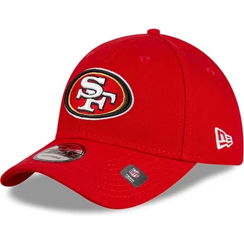 Boné curvo vermelho ajustável 9FORTY The League Team Colour da San Francisco 49ers NFL da New Era