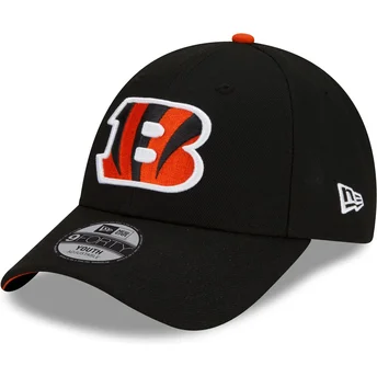 Boné curvo preto ajustável para criança 9FORTY The League da Cincinnati Bengals NFL da New Era