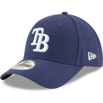 Boné curvo azul marinho ajustável 9FORTY The League da Tampa Bay Rays MLB da New Era