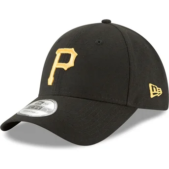 Boné curvo preto ajustável 9FORTY The League da Pittsburgh Pirates MLB da New Era