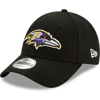 Boné curvo preto ajustável 9FORTY The League da Baltimore Ravens NFL da New Era