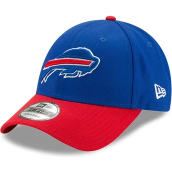 Boné curvo azul e vermelho ajustável 9FORTY The League da Buffalo Bills NFL da New Era