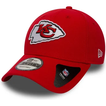 Boné curvo vermelho ajustável 9FORTY The League da Kansas City Chiefs NFL da New Era