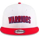 bone-plano-branco-e-vermelho-snapback-9fifty-classic-da-golden-state-warriors-nba-da-new-era