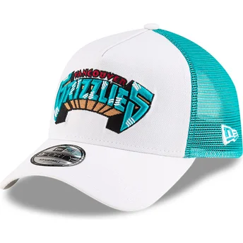 Boné trucker branco e verde A Frame Classic da Memphis Grizzlies NBA da New Era