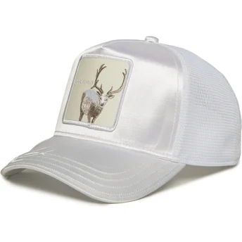 Boné trucker branco cervo Legendary Wait For It The Farm Total Whiteout da Goorin Bros.