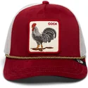 bone-trucker-vermelho-e-branco-galo-cock-garnet-rooster-the-farm-jewel-tones-da-goorin-bros