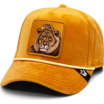 Boné curvo amarelo snapback leão Lion Royalty The Farm da Goorin Bros.