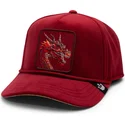 bone-curvo-vermelho-snapback-dragao-dragon-royalty-the-farm-da-goorin-bros