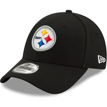 Boné curvo preto ajustável 9FORTY The League da Pittsburgh Steelers NFL da New Era