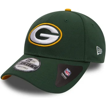 Boné curvo verde ajustável 9FORTY The League da Green Bay Packers NFL da New Era