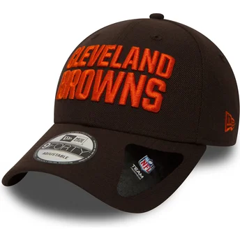 Boné curvo castanho ajustável 9FORTY The League da Cleveland Browns NFL da New Era