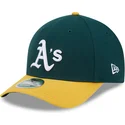 bone-curvo-verde-e-amarelo-snapback-9forty-m-crown-player-replica-da-oakland-athletics-mlb-da-new-era