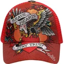 bone-trucker-vermelho-brave-hearts-da-ed-hardy