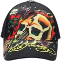 bone-curvo-preto-ajustavel-skull-chopper-da-ed-hardy