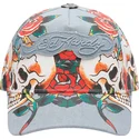 bone-curvo-azul-ajustavel-skull-rose-denim-da-ed-hardy