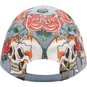 bone-curvo-azul-ajustavel-skull-rose-denim-da-ed-hardy