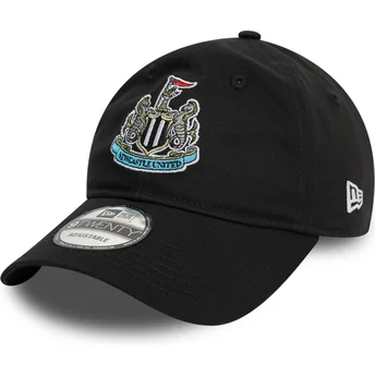 Boné curvo preto ajustável 9TWENTY Core da Newcastle United Football Club Premier League da New Era