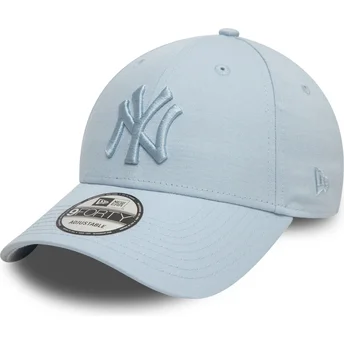 Boné curvo azul ajustável com logo azul 9FORTY League Essential da New York Yankees MLB da New Era