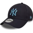 bone-curvo-azul-marinho-ajustavel-com-logo-azul-9forty-league-essential-da-new-york-yankees-mlb-da-new-era