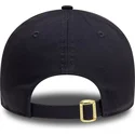 bone-curvo-azul-marinho-ajustavel-com-logo-dourado-9forty-metallic-da-los-angeles-dodgers-mlb-da-new-era