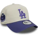 bone-curvo-bege-e-violeta-snapback-com-logo-violeta-9forty-a-frame-world-series-patch-da-los-angeles-dodgers-mlb-da-new-era