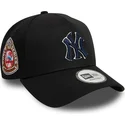 bone-curvo-preto-snapback-com-logo-azul-marinho-9forty-a-frame-world-series-patch-da-new-york-yankees-mlb-da-new-era