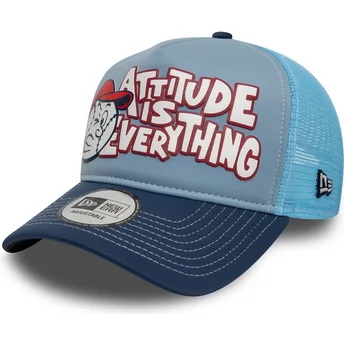 Boné trucker azul 9FORTY A Frame Graphic da Attitude Is Everything da New Era