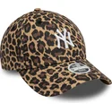 bone-curvo-leopardo-ajustavel-para-mulheres-9forty-da-new-york-yankees-mlb-da-new-era