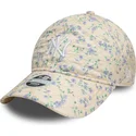 bone-curvo-bege-ajustavel-para-mulheres-9twenty-floral-quilt-da-new-york-yankees-mlb-da-new-era