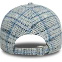 bone-curvo-azul-ajustavel-para-mulheres-9forty-tweed-da-new-york-yankees-mlb-da-new-era