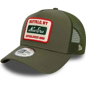 Boné trucker verde 9FORTY A Frame Patch da New Era