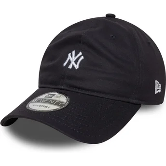 Boné curvo azul marinho ajustável 9TWENTY Mini Logo da New York Yankees MLB da New Era