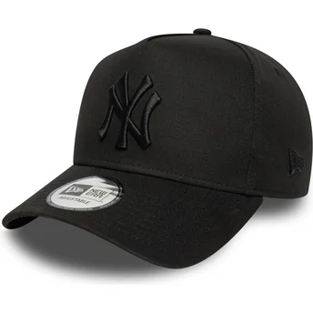 Boné curvo preto snapback com logo preto E Frame League Essential da New York Yankees MLB da New Era