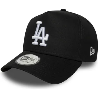 Boné curvo preto snapback E Frame League Essential da Los Angeles Dodgers MLB da New Era