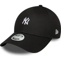 bone-curvo-preto-ajustavel-para-mulheres-9forty-mini-logo-da-new-york-yankees-mlb-da-new-era