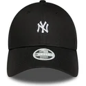 bone-curvo-preto-ajustavel-para-mulheres-9forty-mini-logo-da-new-york-yankees-mlb-da-new-era