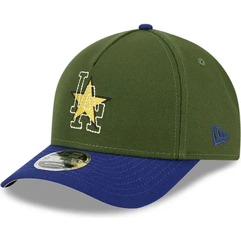 Boné curvo verde e azul snapback 9FORTY M-Crown City Feature da Los Angeles Dodgers MLB da New Era