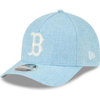 Boné curvo azul claro snapback 9FORTY M-Crown A Frame Cotton Weave da Boston Red Sox MLB da New Era